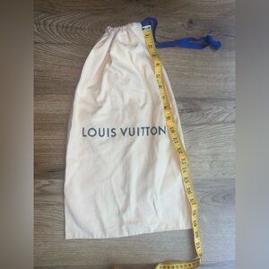Louis Vuitton Cream Bag with Blue Drawstring dust bag